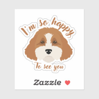 Cavapoo Cavoodle Cockerpoo Puppy Designer hond Sticker
