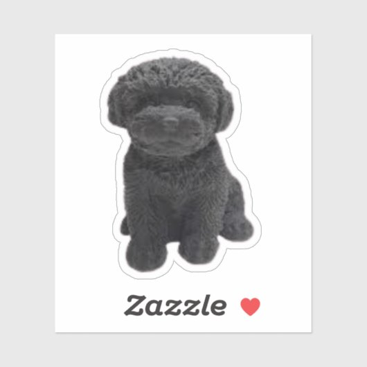 Cavapoo Cavoodle Cockerpoo Puppy zwarte hond Sticker (Vel)