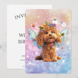 Cavapoo Cavoodle Engel Fee Verjaardag Kaart