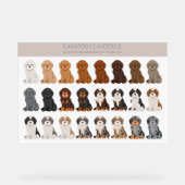 Cavapoo, Cavoodle hondenmix Acryl Bord (Voorkant)