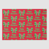 Cavapoo Christmas Dog & Bow Red Tissuepapier (Voorkant)