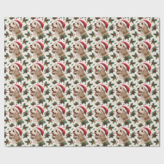 Cavapoo Christmas Wrapping Paper Cadeaupapier (Vlak)