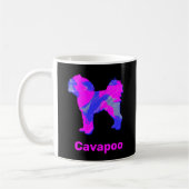 Cavapoo Crazy Hot Pink en Blue Koffiemok (Links)