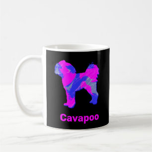 Cavapoo Crazy Hot Pink en Blue Koffiemok