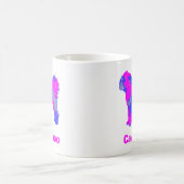 Cavapoo Crazy Hot Pink en Blue White Coffee Mok (Center)