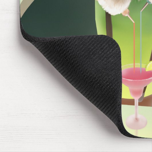 Cavapoo Dog Bartender ter voorbereiding van Cockta Muismat (Hoek)