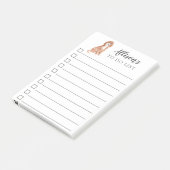 Cavapoo Dog gepersonaliseerd om lijst te doen Post-it® Notes (Schuin)