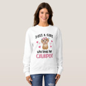Cavapoo Dog Girl Cavoodle Hondenliefhebber Cavapoo Trui (Voorkant volledig)