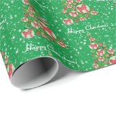 Cavapoo Dog kerstboomfeestdag groen Cadeaupapier (Rol Hoek)