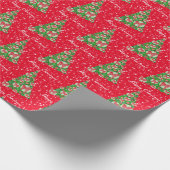 Cavapoo Dog kerstboomfeestdag rood Cadeaupapier (Hoek)