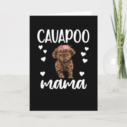 Cavapoo Dog Mama Cavoodle Hondenliefhebber Cavapoo Kaart (Voorkant)