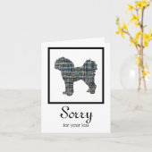 Cavapoo Dog Pet Sympathcard Kaart (Gele Bloem)