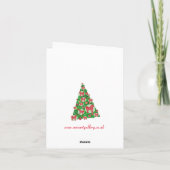 Cavapoo Dog Silhouette Baubles - kerstboom Kaart (Achterkant)