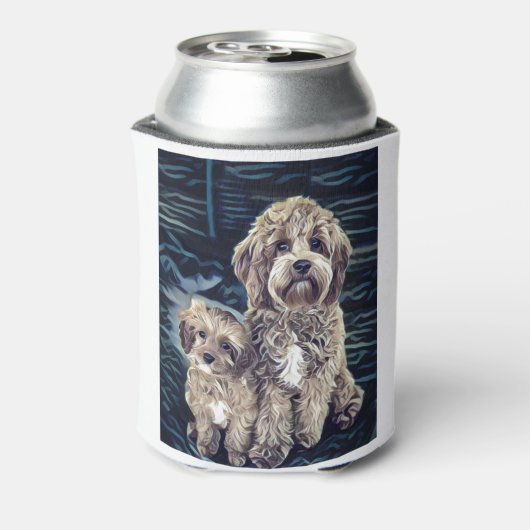 Cavapoo Dogs Cute Schattig Blikjeskoeler (Blikje Achterkant)