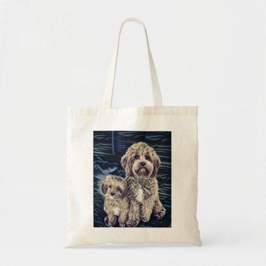 Cavapoo Dogs Cute Schattig Tote Bag (Voorkant)