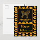 Cavapoo Engelse hond Silhouette Halloween Briefkaart (Voorkant / Achterkant)