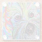 Cavapoo Glazen Onderzetter (Achterkant)