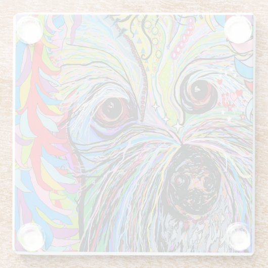 Cavapoo Glazen Onderzetter (Achterkant)