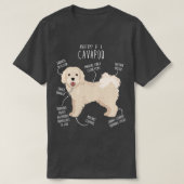 Cavapoo Hond Anatomie 1 T-shirt (Design voorkant)