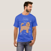Cavapoo-hond Anatomie retro T-shirt (Voorkant volledig)
