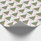 Cavapoo Hond Kerstboom Vakantie Wit Cadeaupapier (Hoek)