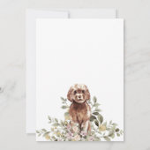 Cavapoo-hond puppy baby shower kaart (Achterkant)