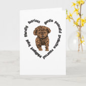 Cavapoo Hondenliefhebber Cavapoo Mom Cavoodle Hond Kaart (Gele Bloem)