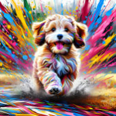 Cavapoo-hondenportret Acryl Kunstprint Hondenliefh Legpuzzel