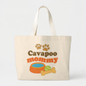 Cavapoo Hondenras Gift Grote Tote Bag (Voorkant)