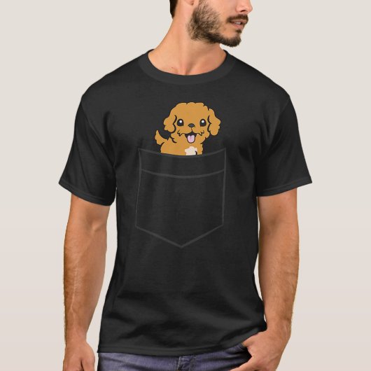 Cavapoo In The Pocket Cavoodle Dog Pocket Cavapoo T-shirt (Voorkant)