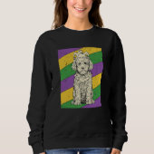 Cavapoo Jester Mardi Gras Doodle Dog Mom or Dad Trui (Voorkant)