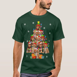 Cavapoo kerstboom Funny Santa Cavoodle Dog Xm T-shirt