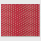 Cavapoo kersthond Schattige silhouet rood Cadeaupapier (Vlak)