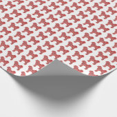 Cavapoo kersthond Schattige silhouet wit Cadeaupapier (Hoek)