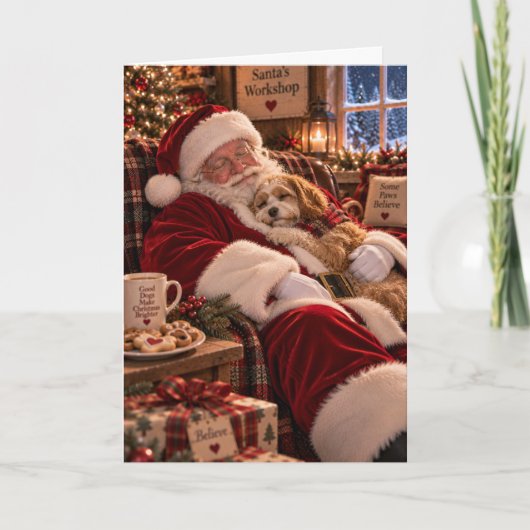 Cavapoo Kerstkaart Kaart (Voorkant)