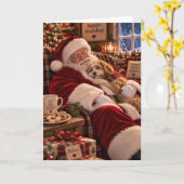 Cavapoo Kerstkaart Kaart (Gele Bloem)