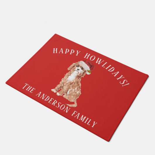 Cavapoo Kerstmis Deurmat (Schuin)