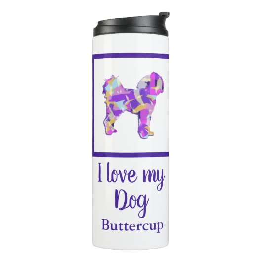 Cavapoo Leuke Hond Silhouet PPY&B Thermosbeker (Gedraaid links)