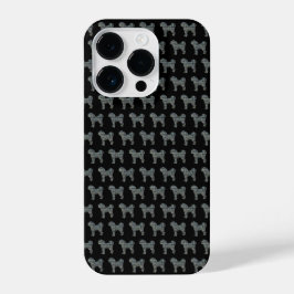 Cavapoo Leuke Hond Silhouet Raster Zwart iPhone 14 Plus Hoesje