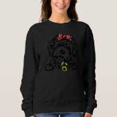 Cavapoo moeder Cavapoo zonnebloem Trui (Voorkant)