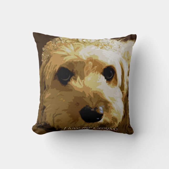 Cavapoo of Cockapoo Art Cushion 41 cm x 41 cm Kussen (Voorkant)