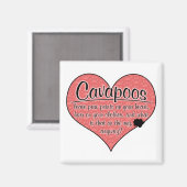 Cavapoo Paw Drukt Dog Humor Magneet (Voorkant / Achterkant)