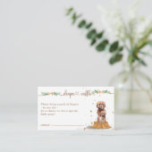 Cavapoo Poedel Hond Baby shower Nieuwe Mama Luier Informatiekaartje (Staand voorkant)