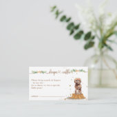 Cavapoo Puppy Luier Raffle Baby Shower Informatiekaartje (Staand voorkant)