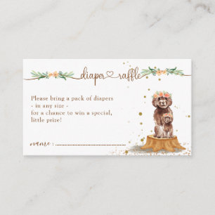Cavapoo Puppy Luier Raffle Baby Shower Informatiekaartje