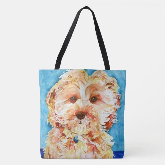 Cavapoo puppy " Ollie " . Tote Bag (Voorkant)