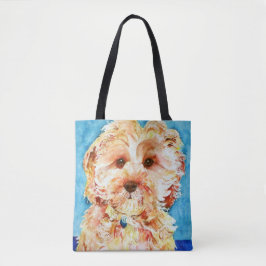 Cavapoo puppy " Ollie " . Tote Bag