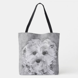 Cavapoo puppy " Ollie " . Tote Bag