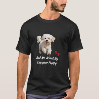 Cavapoo Puppy Schattige White Dog Design met Puppy T-shirt