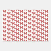 Cavapoo Schattige Hondensilhouet Rood Merry Woofma Inpakpapier Vel (Voorkant 3)